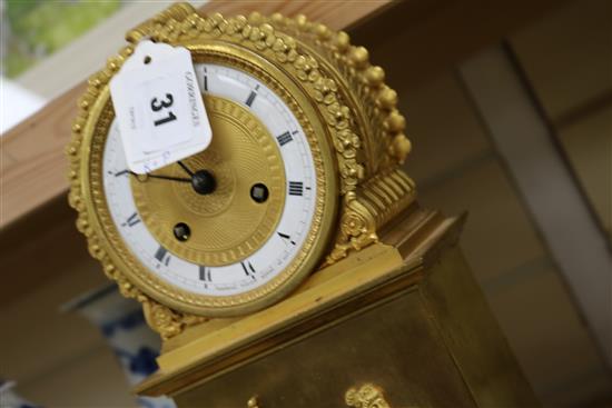 A French Restauration ormolu mantel clock by Sironval, Palais Royal, No. 142 14in.